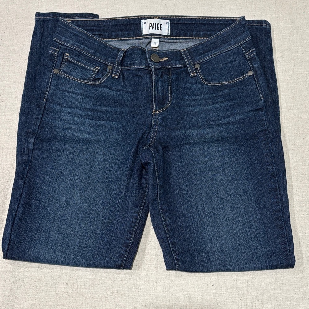 PAIGE Verdugo Ankle Slim Skinny Jeans in Medium Blue Wash size 26 👖